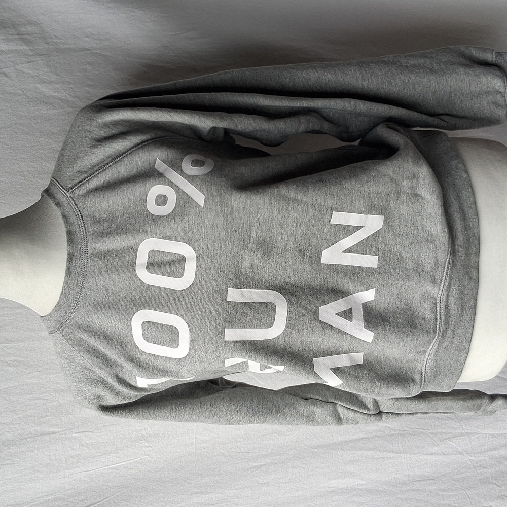 Everlane The 100% Human Typography Gray Sweatshirt S